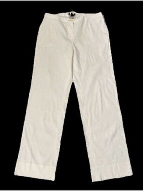Theory for Bergdorf Goodman White Straight Leg Pants